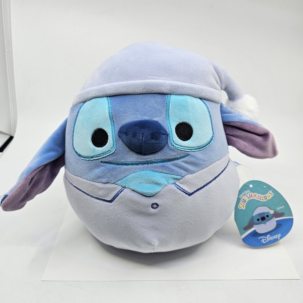 Squishmallow Kellytoy Plush Disney Lilo & Stitch Pajamas Stitch 8" NWT NEW‎